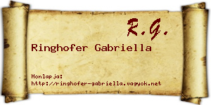 Ringhofer Gabriella névjegykártya