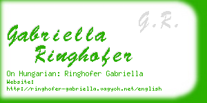 gabriella ringhofer business card